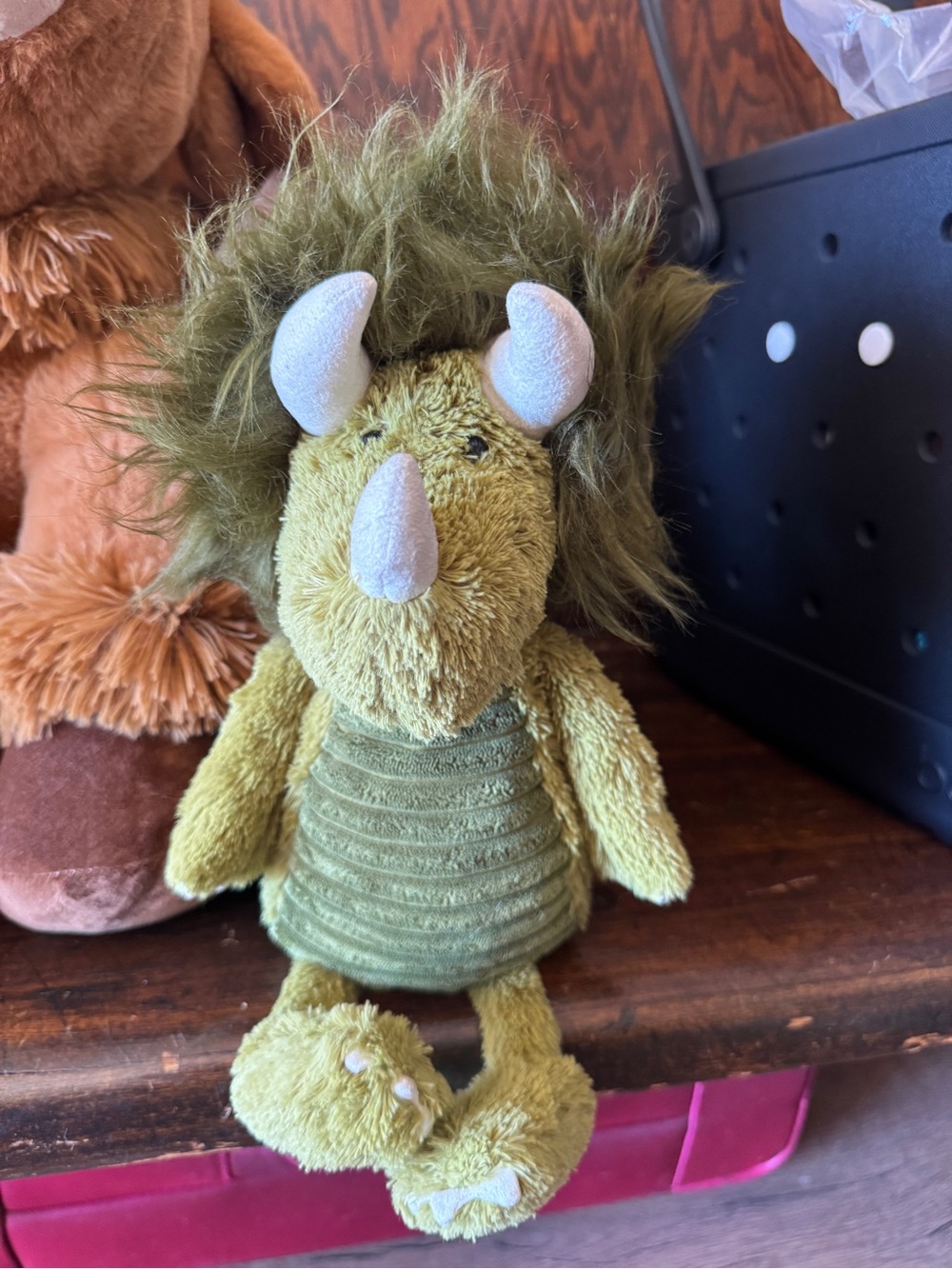 Jellycat Green Snagglebaggle Dennis Dino - Retired